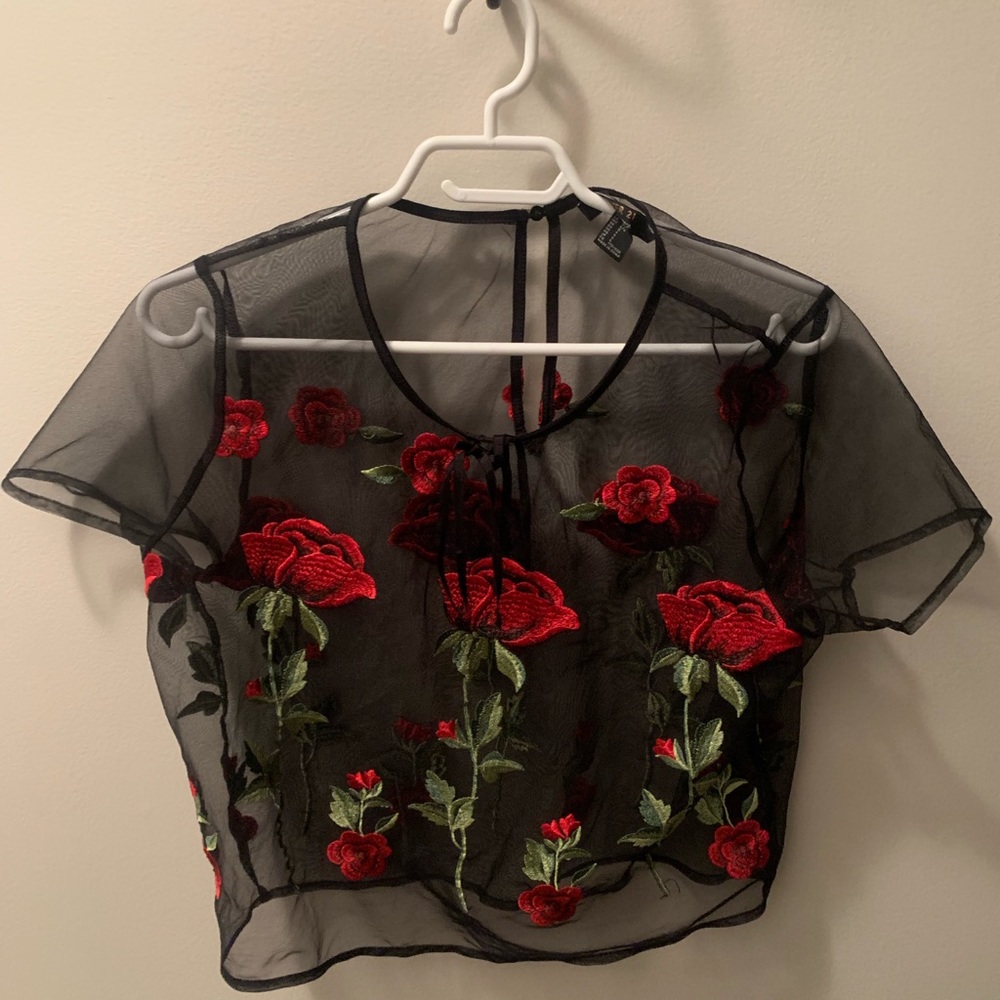 Black see through shirt